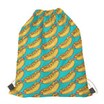 Drawing Hot Dog Pattern Print Drawstring Bag