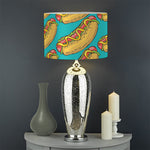 Drawing Hot Dog Pattern Print Drum Lamp Shade