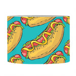 Drawing Hot Dog Pattern Print Drum Lamp Shade