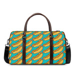Drawing Hot Dog Pattern Print Duffle Bag