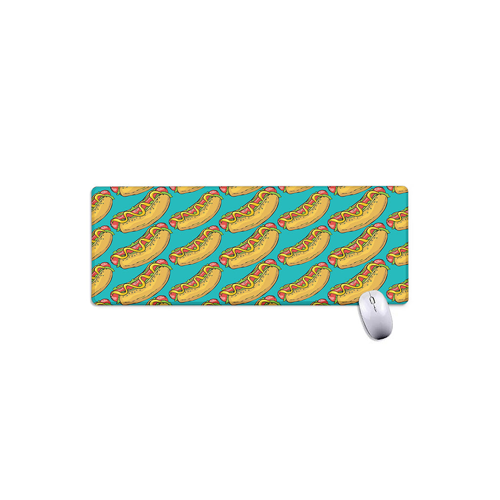 Drawing Hot Dog Pattern Print Extended Mouse Pad