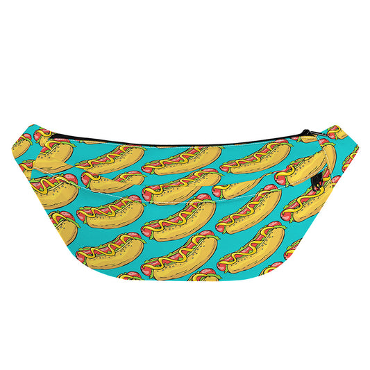 Drawing Hot Dog Pattern Print Fanny Pack