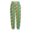 Drawing Hot Dog Pattern Print Fleece Lined Knit Pants