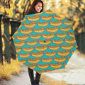 Drawing Hot Dog Pattern Print Foldable Umbrella
