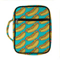 Drawing Hot Dog Pattern Print Front Pocket Bible Bag