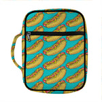 Drawing Hot Dog Pattern Print Front Pocket Bible Bag