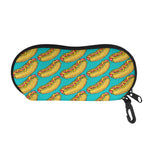 Drawing Hot Dog Pattern Print Glasses Case