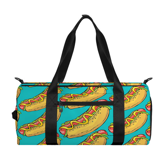 Drawing Hot Dog Pattern Print Gym Bag
