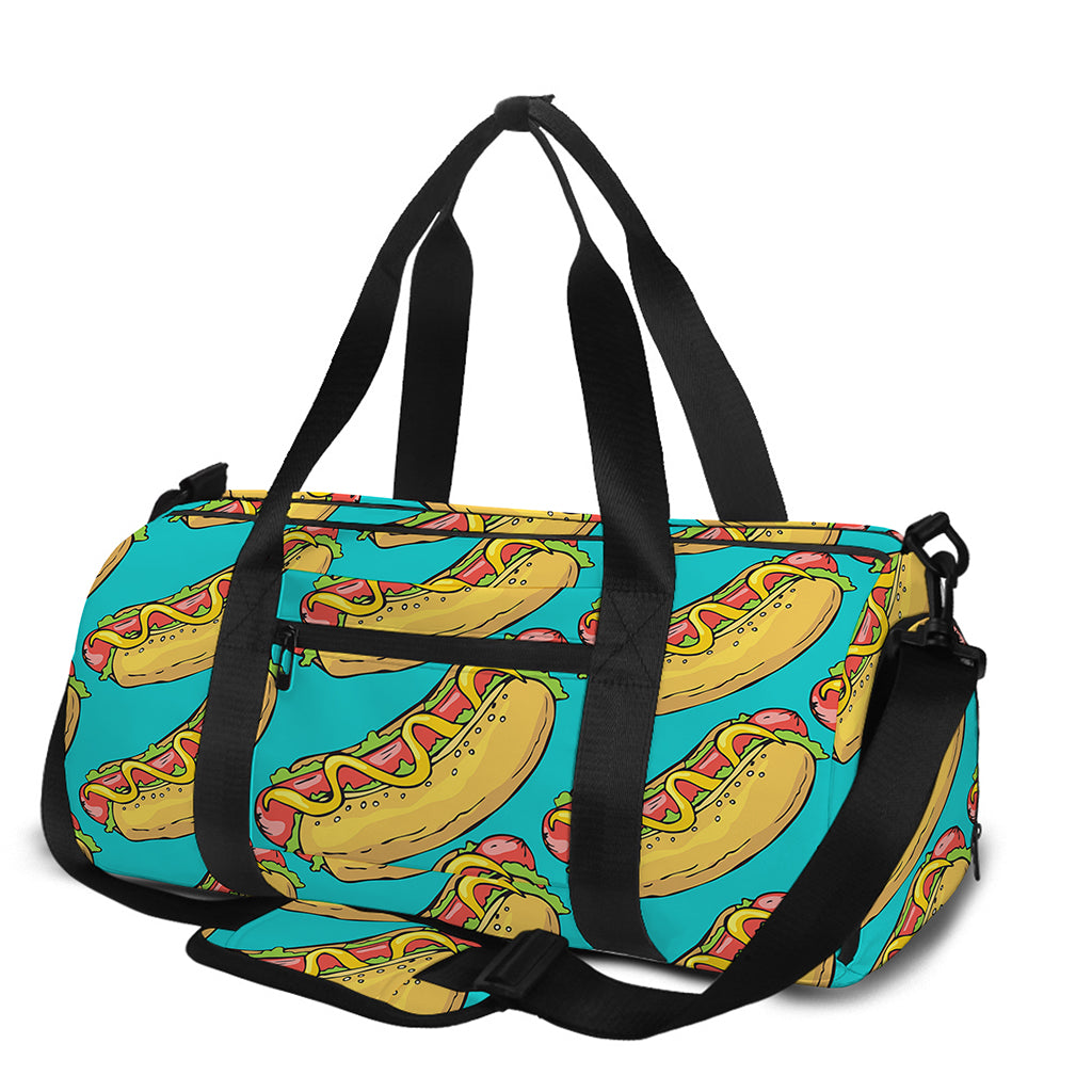 Drawing Hot Dog Pattern Print Gym Bag