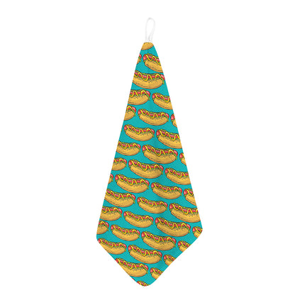 Drawing Hot Dog Pattern Print Hand Towel