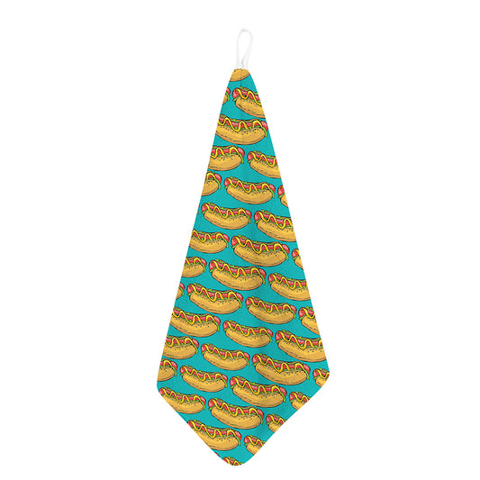 Drawing Hot Dog Pattern Print Hand Towel
