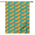 Drawing Hot Dog Pattern Print House Flag