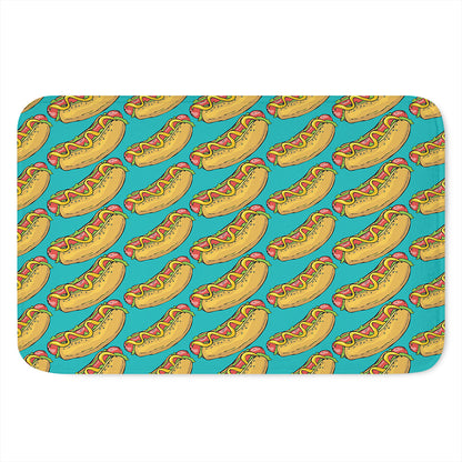 Drawing Hot Dog Pattern Print Indoor Door Mat