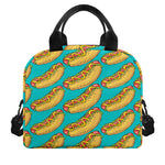 Drawing Hot Dog Pattern Print Insulated Lunch Bag
