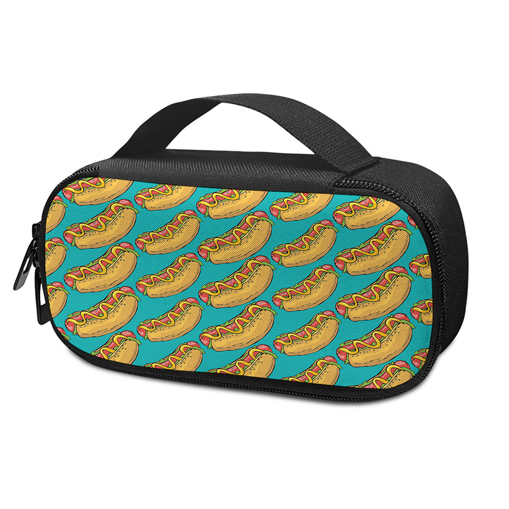 Drawing Hot Dog Pattern Print Insulin Cooler Travel Case