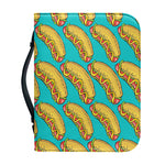 Drawing Hot Dog Pattern Print Leather Bible Cover