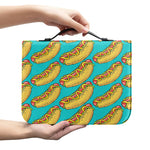 Drawing Hot Dog Pattern Print Leather Bible Cover