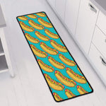 Drawing Hot Dog Pattern Print Long Kitchen Mat