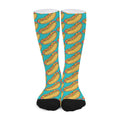 Drawing Hot Dog Pattern Print Long Socks