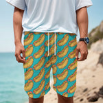 Drawing Hot Dog Pattern Print Men's Cargo Shorts