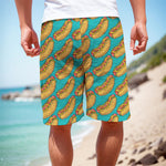 Drawing Hot Dog Pattern Print Men's Cargo Shorts