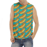 Drawing Hot Dog Pattern Print Men's Fitness Tank Top