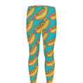 Drawing Hot Dog Pattern Print Men's Leggings