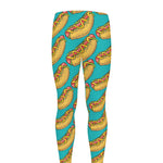 Drawing Hot Dog Pattern Print Men's leggings