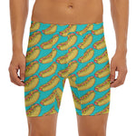 Drawing Hot Dog Pattern Print Men's Long Boxer Briefs