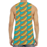 Drawing Hot Dog Pattern Print Men's Muscle Tank Top