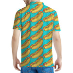 Drawing Hot Dog Pattern Print Men's Polo Shirt