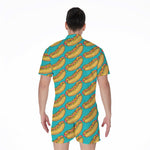 Drawing Hot Dog Pattern Print Men's Rompers