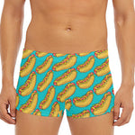 Drawing Hot Dog Pattern Print Men's Short Boxer Briefs