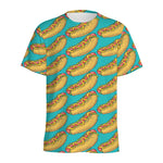 Drawing Hot Dog Pattern Print Men's Sports T-Shirt