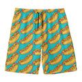 Drawing Hot Dog Pattern Print Men's Swim Trunks