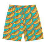 Drawing Hot Dog Pattern Print Men's Swim Trunks
