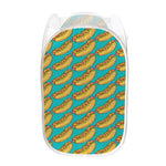 Drawing Hot Dog Pattern Print Mesh Laundry Hamper