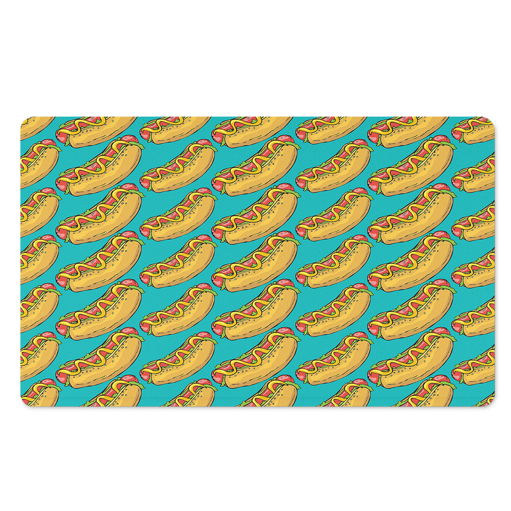Drawing Hot Dog Pattern Print Polyester Doormat