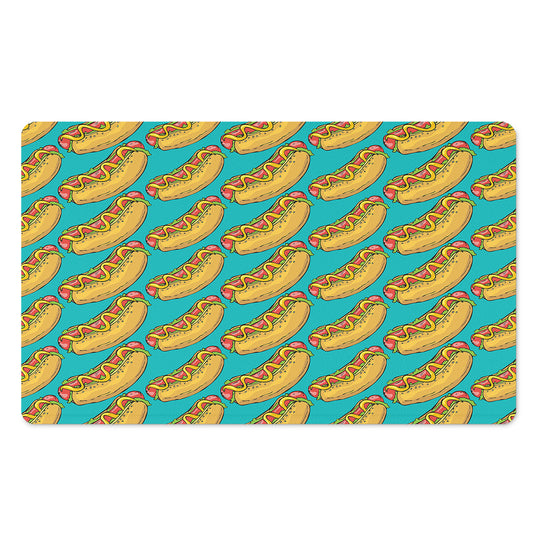 Drawing Hot Dog Pattern Print Polyester Doormat