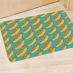 Drawing Hot Dog Pattern Print Polyester Doormat