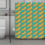 Drawing Hot Dog Pattern Print Polyester Shower Curtain
