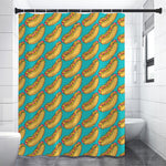 Drawing Hot Dog Pattern Print Premium Shower Curtain