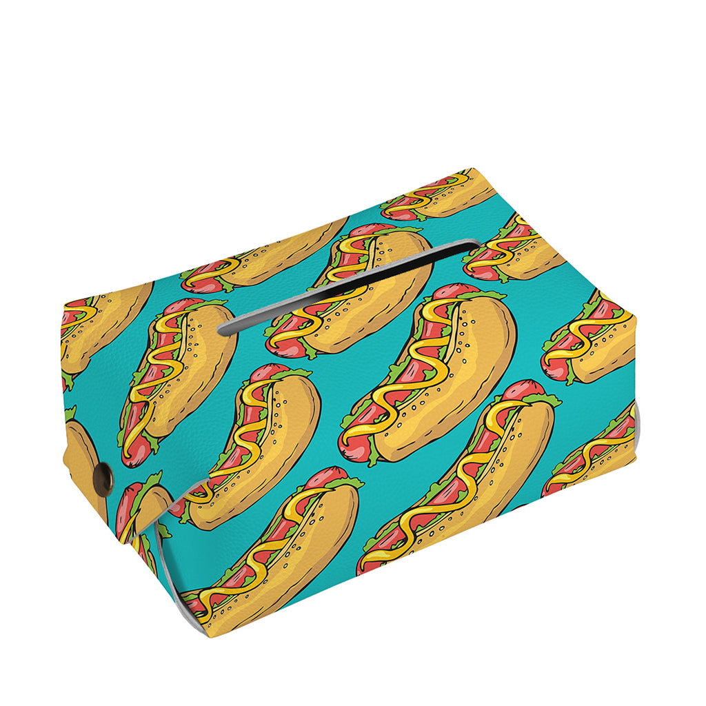 Drawing Hot Dog Pattern Print Rectangle Tissue Box Cover