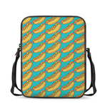 Drawing Hot Dog Pattern Print Rectangular Crossbody Bag