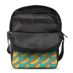 Drawing Hot Dog Pattern Print Rectangular Crossbody Bag