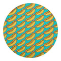 Drawing Hot Dog Pattern Print Round Blanket