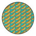 Drawing Hot Dog Pattern Print Round Floor Mat
