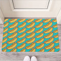 Drawing Hot Dog Pattern Print Rubber Doormat
