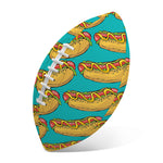 Drawing Hot Dog Pattern Print Rugby Ball