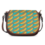 Drawing Hot Dog Pattern Print Saddle Bag